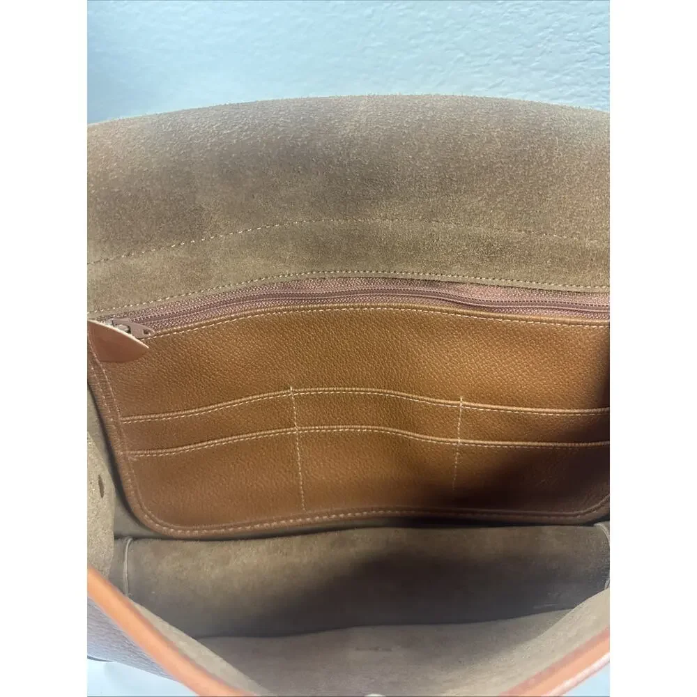 Dooney & Bourke Leather Messenger Surrey Cross Body Bag Brown